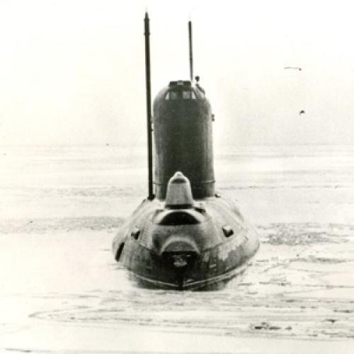АПЛ К-149 в Белом море на ходовых испытаниях. Фото из фонда музея